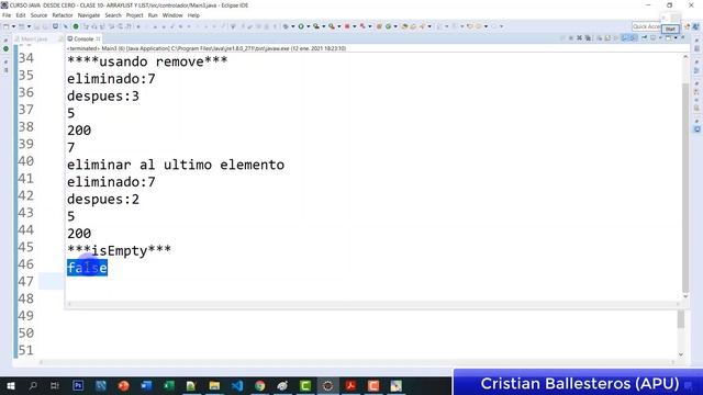 Como usar List y ArrayList en JAVA - metodo indexOf lastIndexOf remove contains isEmpty PARTE 3/3 смотреть онлайн