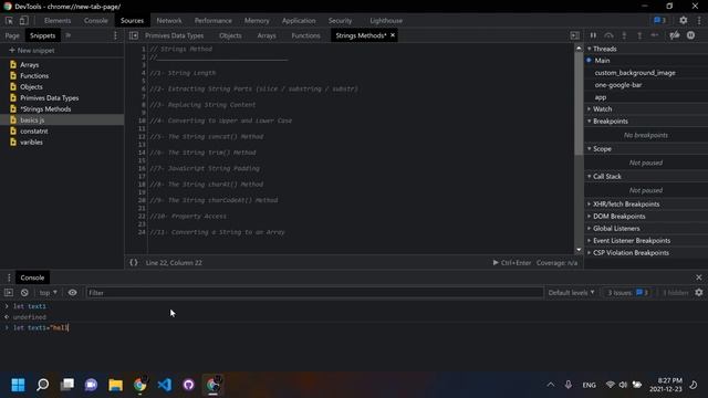 Learn JavaScript #8 | Strings Methods - التعامل مع النصوص смотреть онлайн