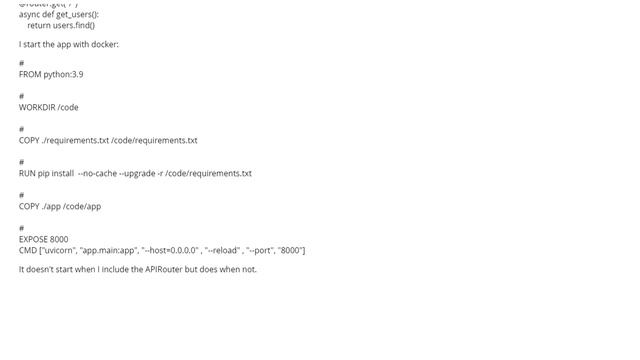 When using APIRouter: Error loading ASGI app. Could not import module "app.main" (1 answer) смотреть онлайн