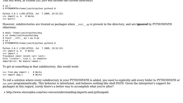 PYTHONPATH environment variable...how do I make every subdirectory afterwards? (3 Solutions!!) смотреть онлайн