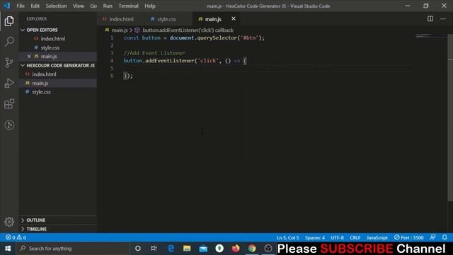 Hex Color Code Generator Using Pure JavaScript смотреть онлайн