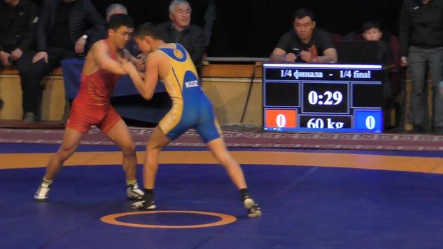 1/4 ФИНАЛ 60кг: ЖОЛАМАН ШАРШЕНБЕКОВ - ЖАЙЛООБАЕВ КОЖОАХМЕД смотреть онлайн