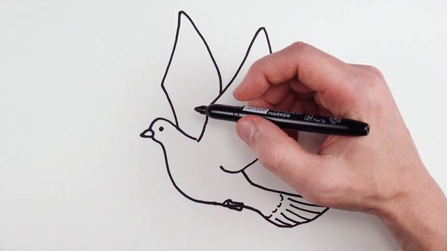 How to Draw a Dove Easy | Animals Drawings смотреть онлайн