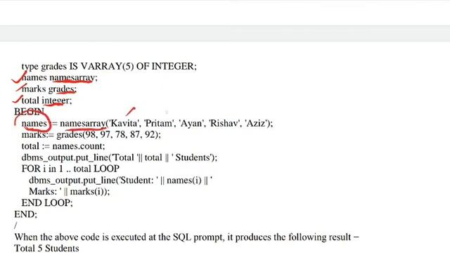 Array in PL/SQL смотреть онлайн
