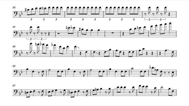 Trixie - J.J. Johnson & Kai Winding trombone solo transcription смотреть онлайн