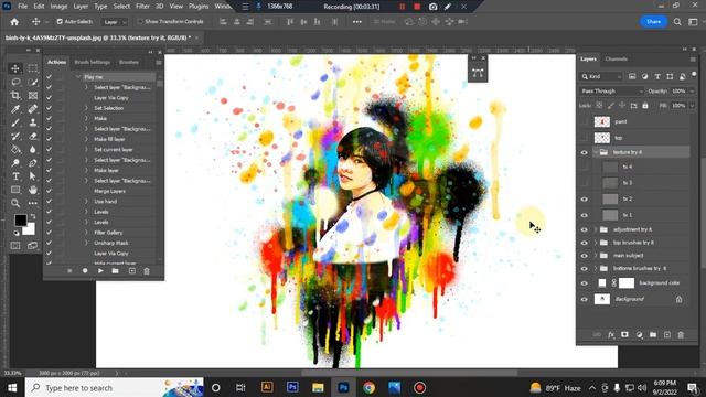 Spray Paint Drip Photoshop Action смотреть онлайн