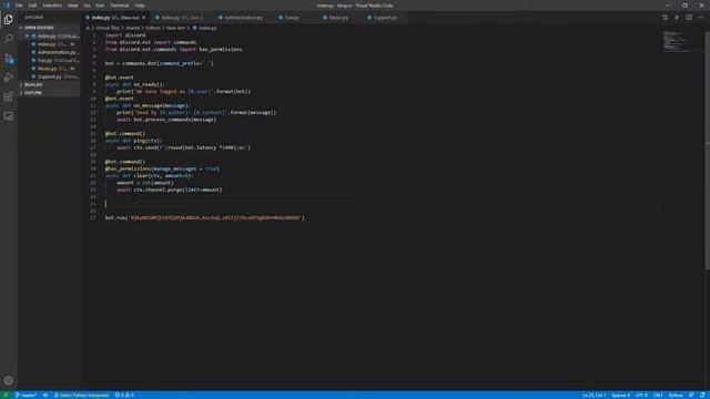 Дискорд-бот на Python #2 Ошибки и права доступа смотреть онлайн