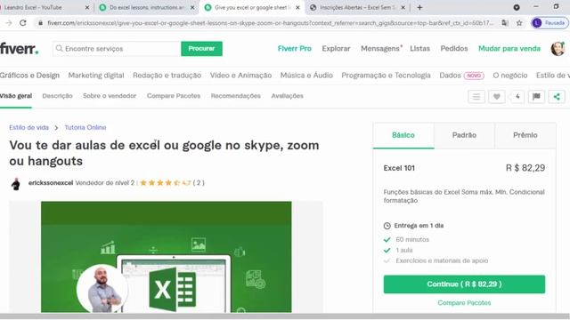 Professor de Excel Online: Como dar Aula de Excel pela Internet? Vale Apena? смотреть онлайн