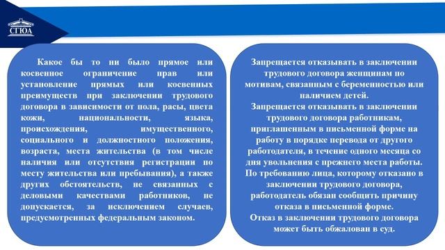 Тема 8 Трудовой договор часть 1 смотреть онлайн