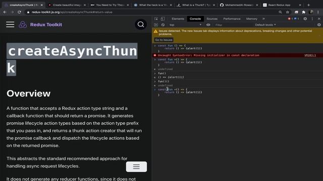 01 - in-depth createAsyncThunk from redux toolkit - introduction and what is a thunk? смотреть онлайн