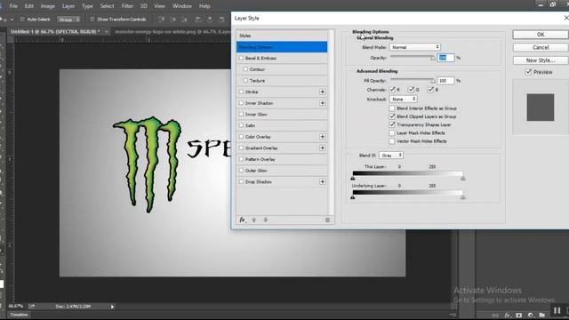 Photoshop Tutorial - How To Design a PRODUCTION Logo (Monster Energy Style) смотреть онлайн