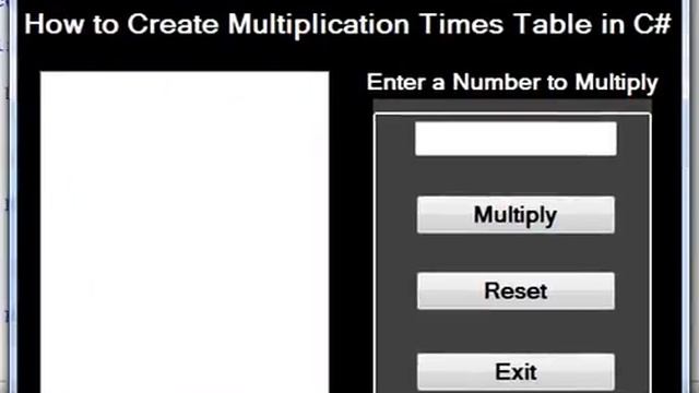 C# Tutorial - How To Create Multiplication Table Using ListBox смотреть онлайн