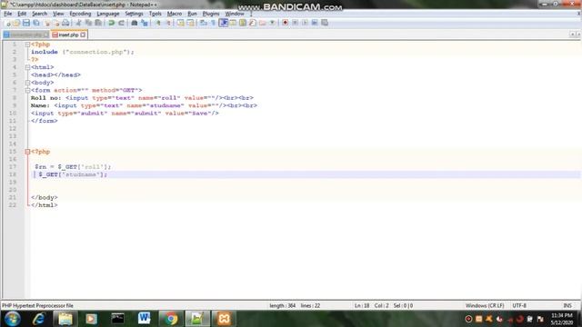 Tutorial2 | Insert data into database using Mysql PHP | Programming Guru | Must Watch | Mayuri Mali смотреть онлайн