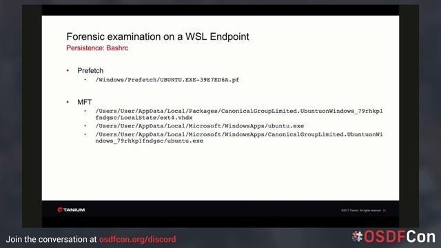 Investigating Windows Subsystem for Linux (WSL) Endpoints, Asif Matadar, OSDFCon 2020 смотреть онлайн