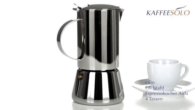 cilio Edelstahl Espressokocher Aida 4 Tassen смотреть онлайн