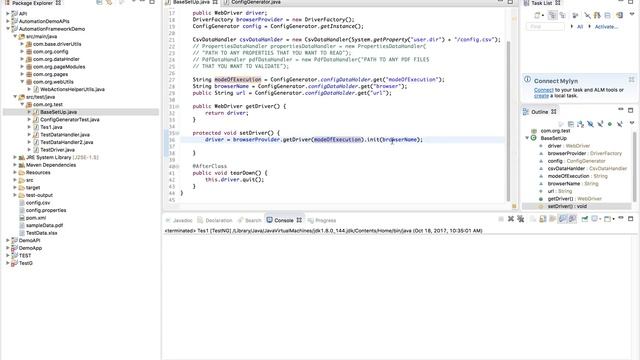 selenium framework using java from scratch | BaseSetup && WebAction Utils смотреть онлайн