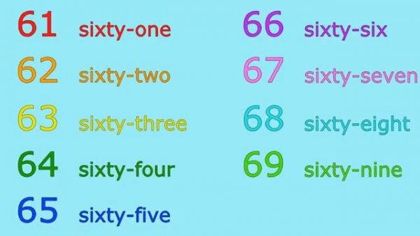 The big numbers song (in reversed)