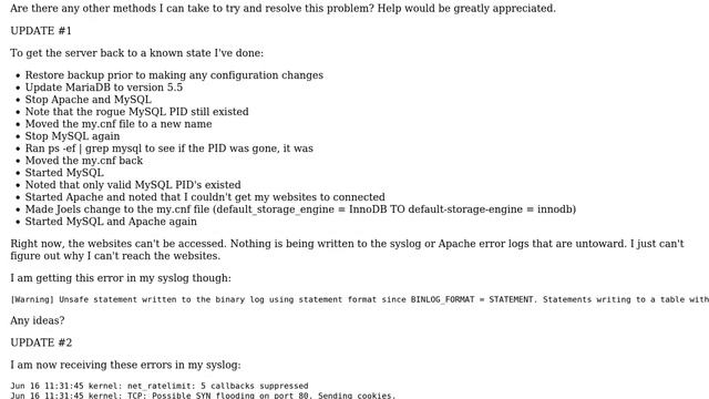 Cannot stop MariaDB on Ubuntu Lucid смотреть онлайн