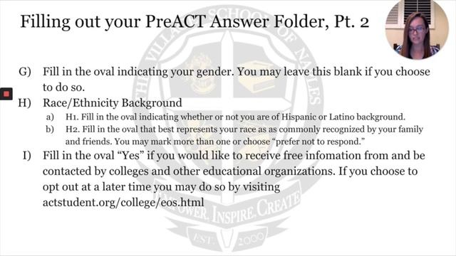 PreACT Pre-Administration Instructions for Students 2019 смотреть онлайн