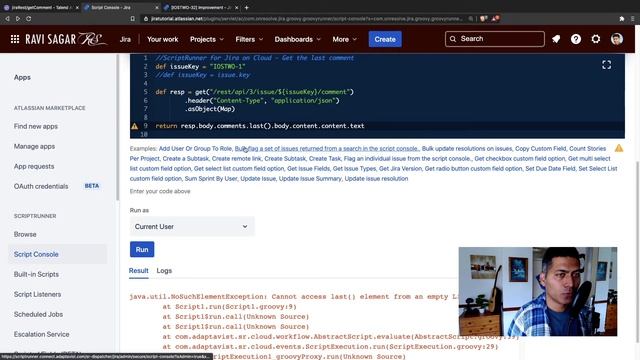 ScriptRunner for Jira Cloud - Scripted field to display last comment смотреть онлайн