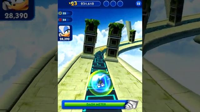 Sonic Dash New Character ROUGE in SKY SANCTUARY Side World iPad Gameplay смотреть онлайн