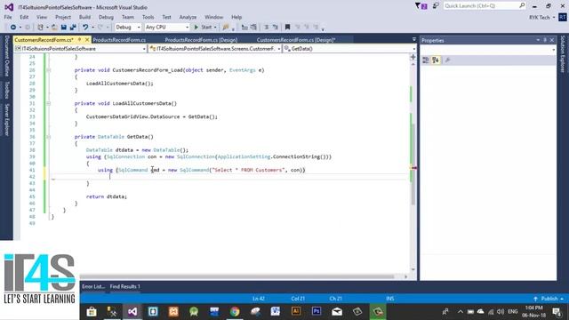 Point of Sale with C# and SQL Tutorial - Load data into data grid view from database using query смотреть онлайн