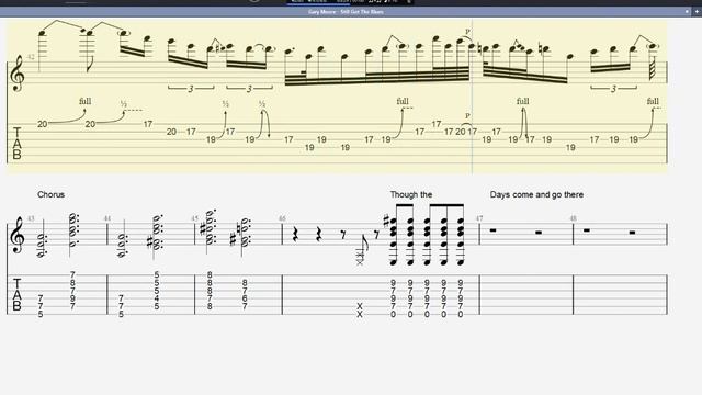 GARY MOORE - Still got the Blues [GUITAR COVER + TAB] 70 BPM смотреть онлайн