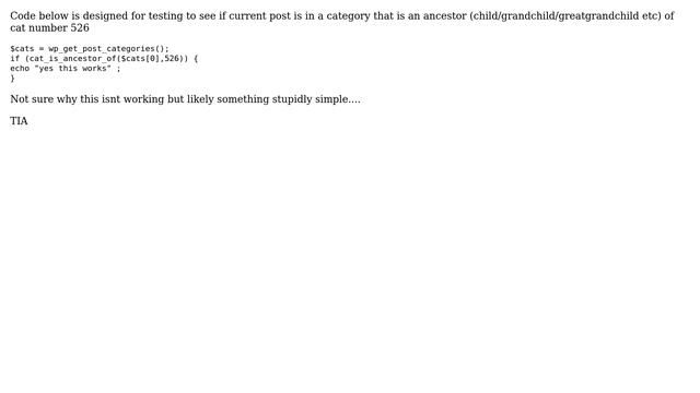 Wordpress: Check for parent category смотреть онлайн