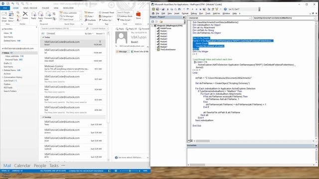 Save All Attachments from Outlook into Folder VBA смотреть онлайн