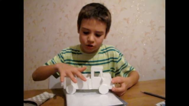 как сделать машину, поделка в школу, задание для школы, склеить машину, сделать игрушку, самоделка, смотреть онлайн