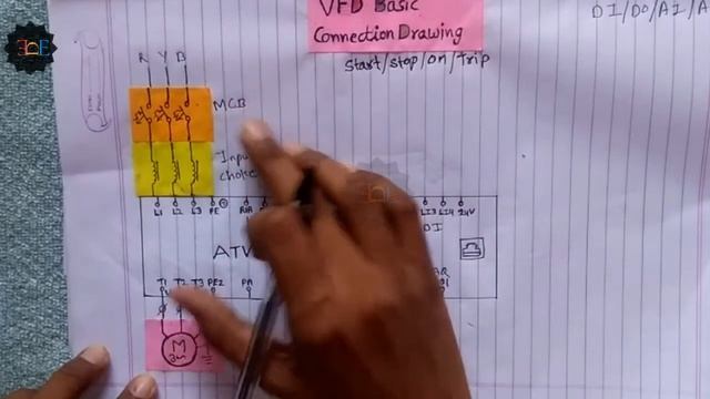 VFD basic connection drawing -Start/Stop/On/Trip смотреть онлайн