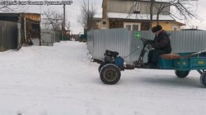 Мотоблок с рулём от автомобиля. Управление стало легче Motor cultivator.