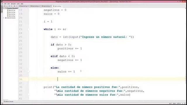 #4 [Python] – Evaluar cantidad de números +, - y nulos (Ciclo While) смотреть онлайн
