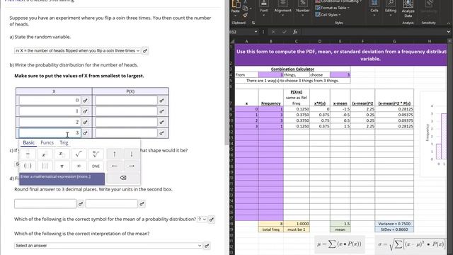 Chapter 4 Coin Flip Mean and StDev Excel смотреть онлайн