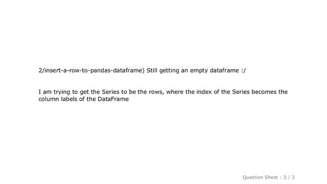 Pandas : Is it possible to append Series to rows of DataFrame without making a list first? смотреть онлайн