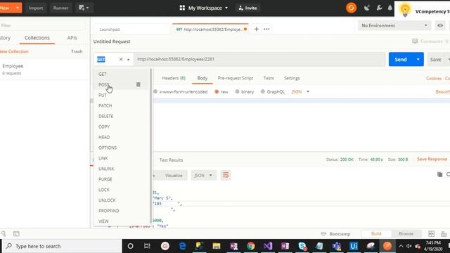 Debug Web API using Postman смотреть онлайн