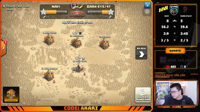 NAVI vs DARK-EYE/47 | MULAN CUP | Clash of clans | Akari Gaming смотреть онлайн
