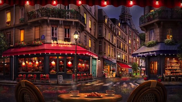 Rainy Night Paris Cafe Ambience with Smooth Jazz and Rain Sounds for Relaxation, Focus, & Sleep смотреть онлайн