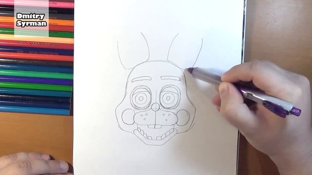 How to draw Toy Bonnie, FNAF, Как нарисовать Той Бонни смотреть онлайн