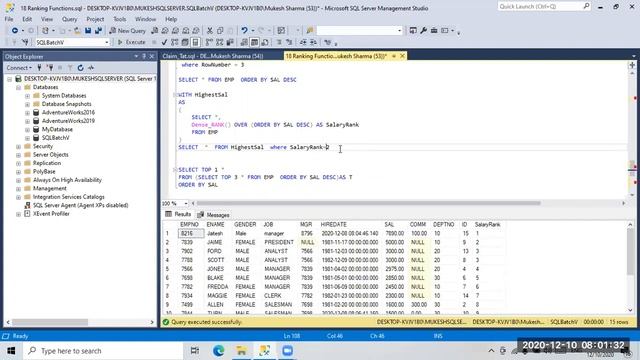 Module 4 - Rank and Merge Functions in SQL Server смотреть онлайн