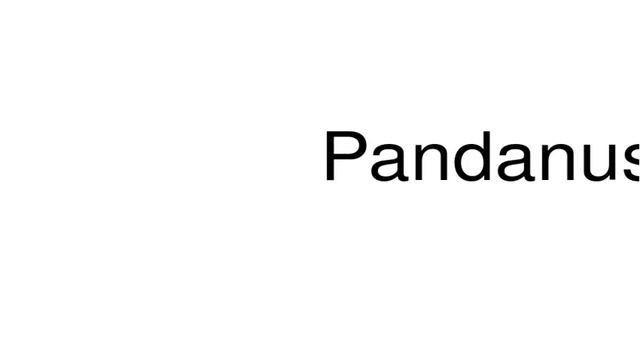 How to pronounce Pandanus смотреть онлайн