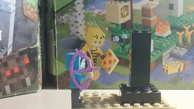 лего майнкрафт мультик - битва со странником края (эндерменом) смотреть онлайн