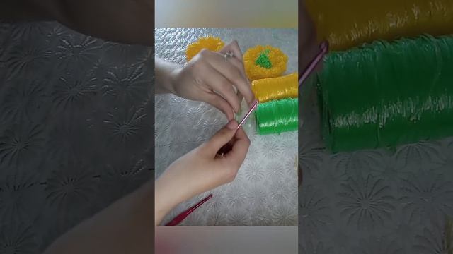 МК по вязанию мочалки для кухни "патиссон". смотреть онлайн