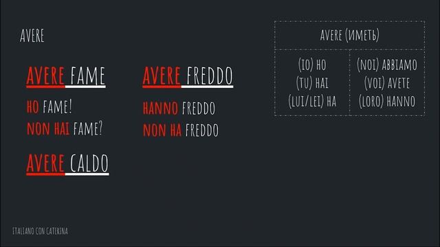 Иметь | Avere. Italiano con Caterina #6 смотреть онлайн