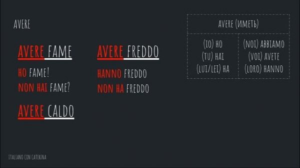 Иметь | Avere. Italiano con Caterina #6