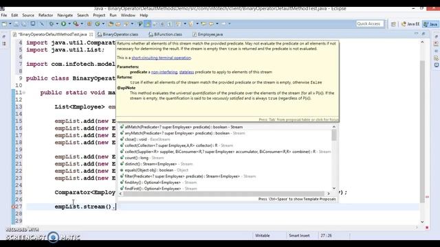 Java Lambda-BinaryOperator minBy and maxBy example смотреть онлайн
