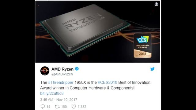 Intel i9-7980XE and Ryzen 1950X Receive CES 2018 Innovation Award смотреть онлайн