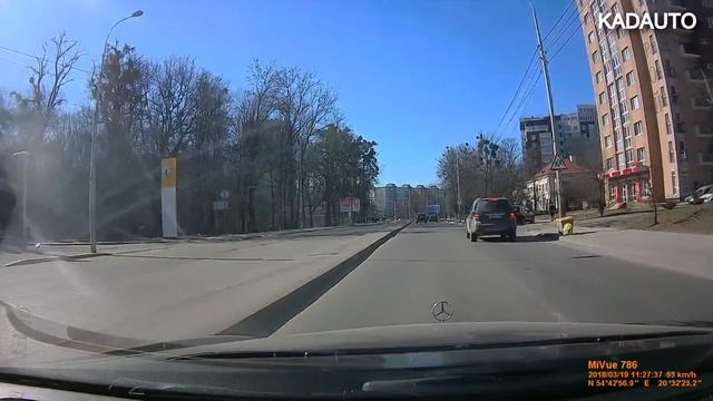Соблюдение скоростного режима и быстрые ноги - залог безопасности. Гагарина. Калининград. 19.03.18 смотреть онлайн
