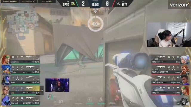 TenZ react to OPTIC yay "NO SCOPE" against ZETA смотреть онлайн