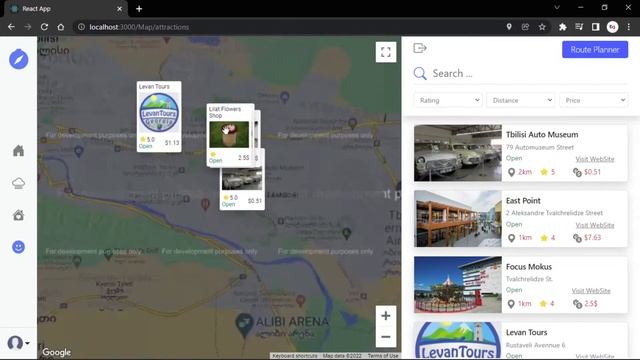 Travel Advisor (React.js, Bootstrap, React-google-Map, React-hook-form) смотреть онлайн